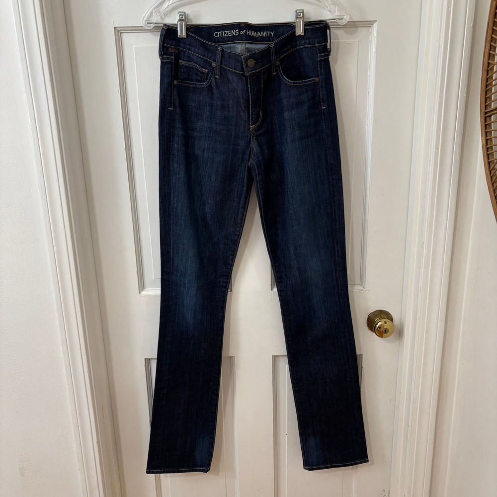 Citizens of Humanity Elson Womens Straight Leg‎ Jeans Dark Wash Cotton 27